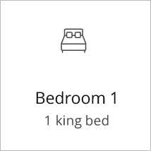 bedroom 1 - 1 King bed