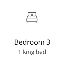 Bedroom 3 - 1 King bed