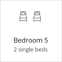 Bedroom 5 - 2 Single beds