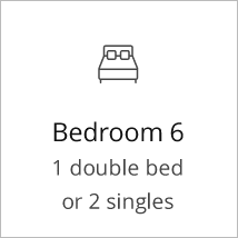 Bedroom 6 - 1 Double bed or 2 singles